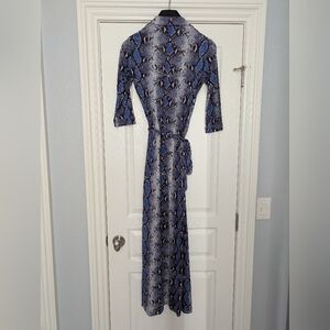 DVF Maxi Wrap Dress Python  Abigail Wrap